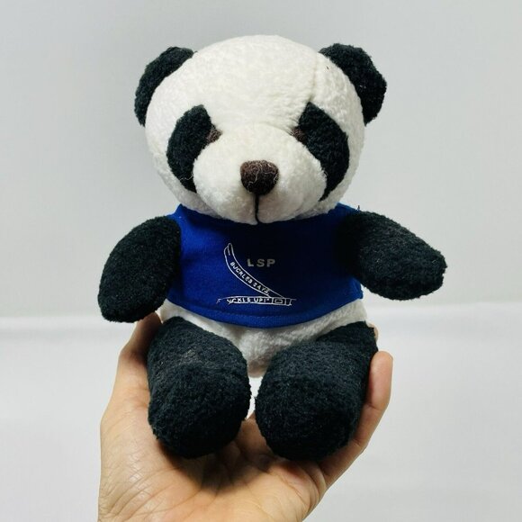 Vintage Logo Bear Lsp Panda Plush Toy Buckle Up Driving Safety Driver Warning - Picture 6 of 10